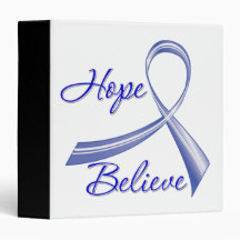 Hope Believe Colon Cancer 3 Ring Binders