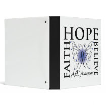 Hope Believe Faith - ALS Lou Gehrigs Disease 3 Ring Binder