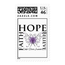 Hope Believe Faith - Crohn's Disease Postage Stamps