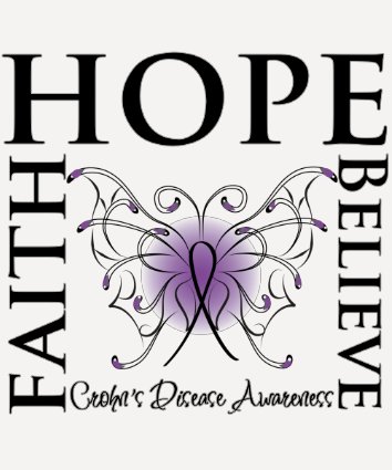 Hope Believe Faith - Crohn's Disease Tee Shirt