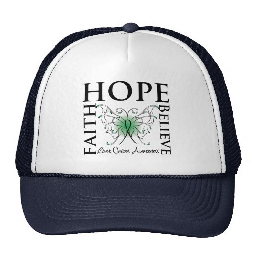 Hope Believe Faith - Liver Cancer Hat