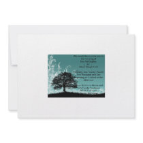 Hope Blue Floral Pattern Invite