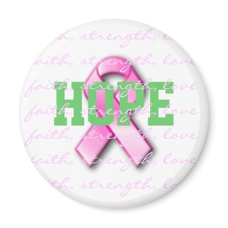 Hope Breast Cancer Pink Ribbon Magnet magnet