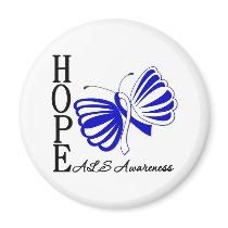 Hope Butterfly ALS Disease Fridge Magnet