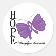 Hope Butterfly Fibromyalgia Sticker