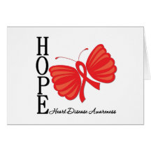 Hope Butterfly Heart Disease Card