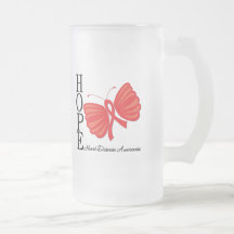 Hope Butterfly Heart Disease Mugs