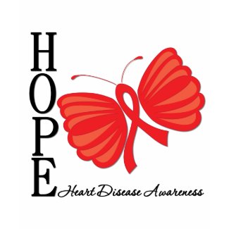 Hope Butterfly Heart Disease shirt