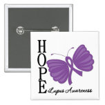 Hope Butterfly Lupus Button