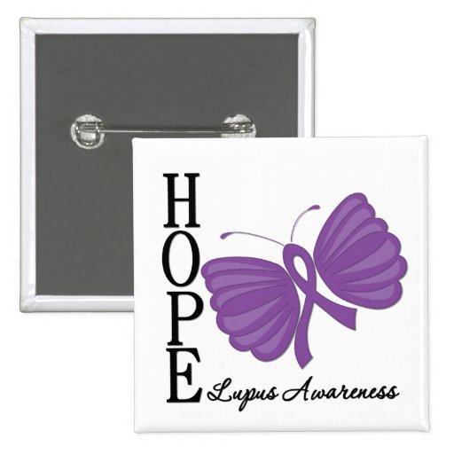 Hope Butterfly Lupus Pin