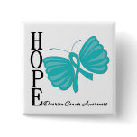 Hope Butterfly Ovarian Cancer Pinback Button