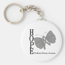 Hope Butterfly Parkinson's Disease Key Chains