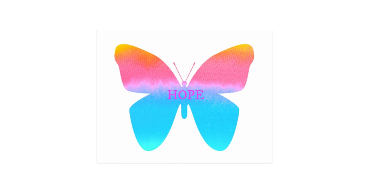 Hope Butterfly Postcard Zazzle