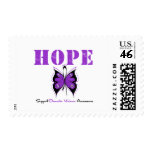 Hope Butterfly Ribbon Domestic Violence postage