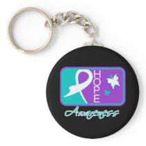 Hope Butterfly Tile Card Domestic Violence Key Chains