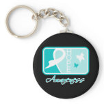 Hope Butterfly Tile Card Ovarian Cancer Key Chain