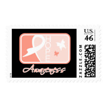 Hope Butterfly Tile Card Uterine Cancer Stamp