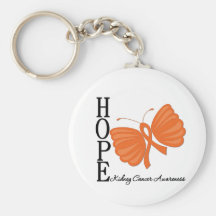 Hope Butterfly v2 Kidney Cancer Key Chains