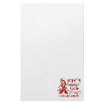Hope Courage Faith Strength 3 AIDS Customized Stationery