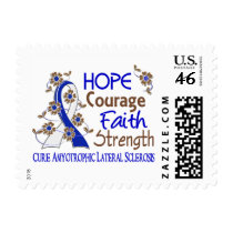 Hope Courage Faith Strength 3 ALS Postage
