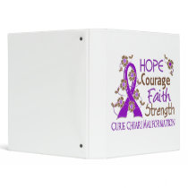 Hope Courage Faith Strength 3 Chiari Malformation 3 Ring Binder