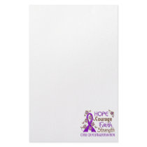 Hope Courage Faith Strength 3 Chiari Malformation Stationery Design