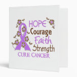 Hope Courage Faith Strength 3 General Cancer Vinyl Binders