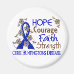 Hope Courage Faith Strength 3 Huntington's Disease Refrigerator Magnets