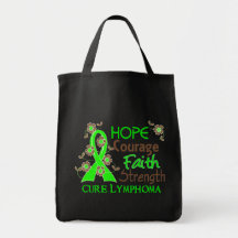 Hope Courage Faith Strength 3 Lymphoma Canvas Bag