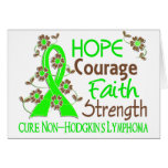 Hope Courage Faith Strength 3 Non-Hodgkin's Lympho Cards