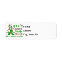 Hope Courage Faith Strength 3 Organ Donation Return Address Label