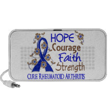 Hope Courage Faith Strength 3 Rheumatoid Arthritis Portable Speaker