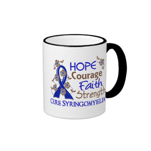 Hope Courage Faith Strength 3 Syringomyelia Coffee Mugs