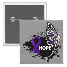 Hope Crohn's Disease Butterfly Buttons
