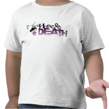"Hope & Death" design: logo and character combo. T-shirt