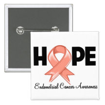 Hope Endometrial Cancer Awareness Pinback Button