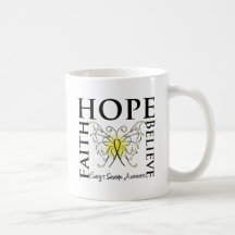 Hope Faith Believe Butterfly - Ewing Sarcoma Mug