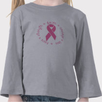 Hope Faith Courage Love Breast Cancer Ribbon t-shirts