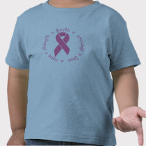 Hope Faith Courage Love Breast Cancer Ribbon t-shirts