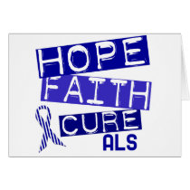 HOPE FAITH CURE ALS cards by awarenessgifts HOPE FAITH CURE ALS cards