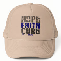 HOPE FAITH CURE ALS TRUCKER HATS