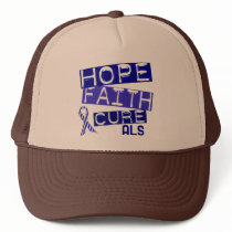 HOPE FAITH CURE ALS hats by awarenessgifts HOPE FAITH CURE ALS hats