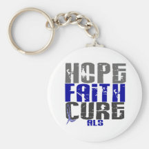 HOPE FAITH CURE ALS KEY CHAINS