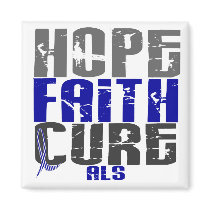 HOPE FAITH CURE ALS REFRIGERATOR MAGNETS