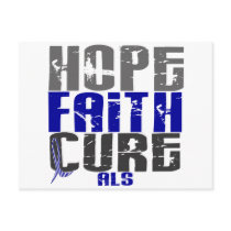 HOPE FAITH CURE ALS POSTCARDS