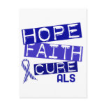 HOPE FAITH CURE ALS postcards