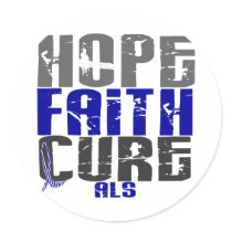 HOPE FAITH CURE ALS stickers by awarenessgifts HOPE FAITH CURE ALS stickers