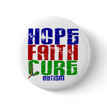 HOPE FAITH CURE AUTISM PINS