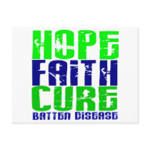 Hope Faith Cure Batten Disease Post Card