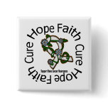 Hope Faith Cure Bone Cancer Flower Ribbon Pins